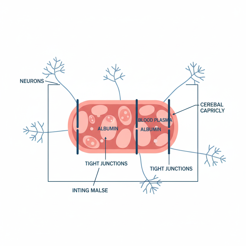 Diagram of the blood-brain barrier (BBB)