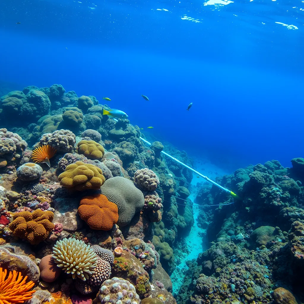 Coral Reef Near Cable Landing