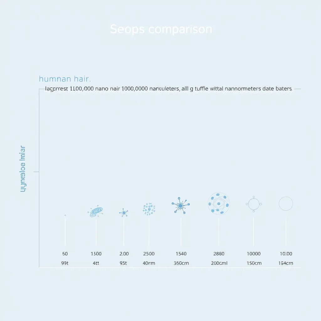 Nanometer scale comparison to human hair