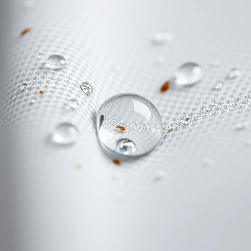 Self-cleaning fabric with water beading off