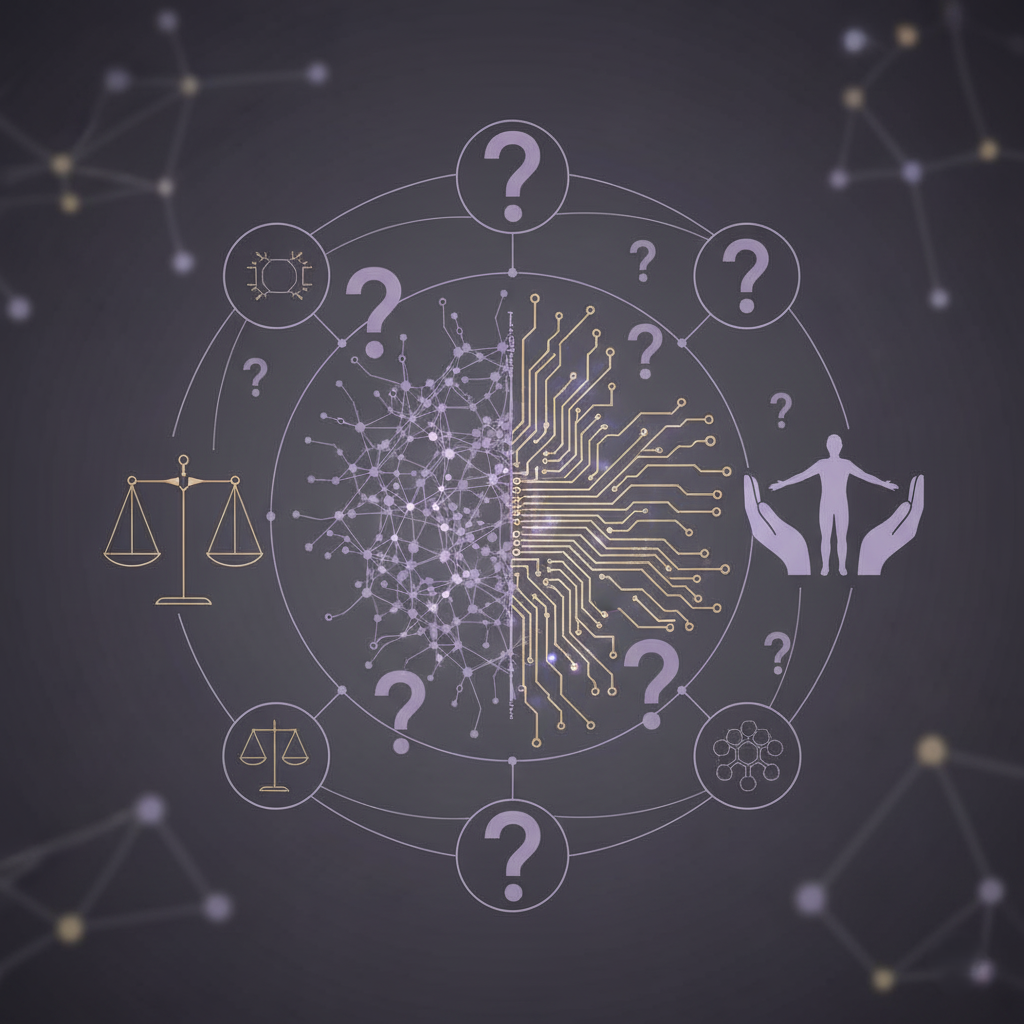 Illustration of ethical questions surrounding synthetic biology