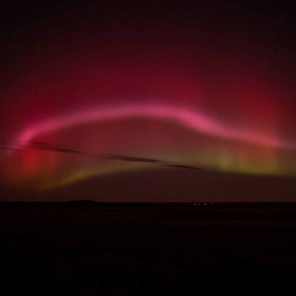 Rare red aurora phenomenon known as SAR Arcs
